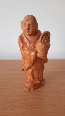 £5 • Buy Japanese Wooden Hand Carved Figure 