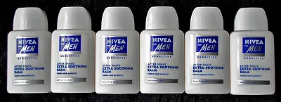6 X Nivea For Men  Sensitive Extra Soothing After Shave Balm 30ml Each = (180ml) • £7.99