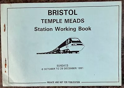 Bristol Temple Meads - Station Working Book - 1991 (Sun)  **FREE P&P** • $25.08