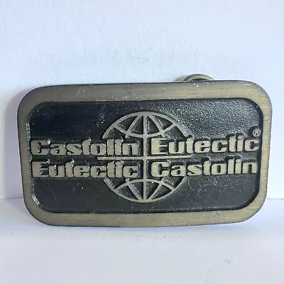 Vintage Brass Belt Buckle Castolin Eutectic Welding Surface Protecting • $46.71