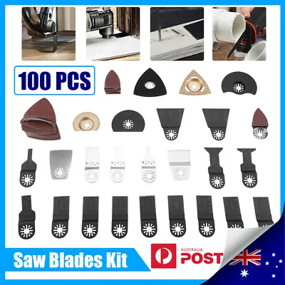 $39.99 • Buy 100pcs Oscillating Multi Tool Saw Blades Set Kit For Renovator Air Power Tool AU