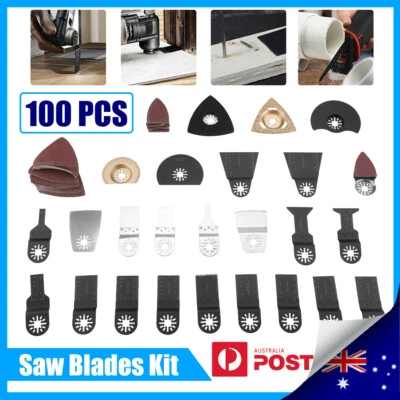$39.99 • Buy 100pcs Oscillating Multi Tool Saw Blades Set Kit For Renovator Air Power Tool AU