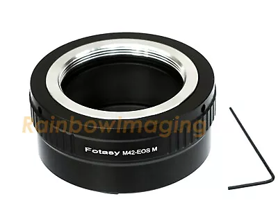 Adjustable M42 42mm Lens To CANON EF-M Mirrorless M6 Mark II M10 M50 M5 Adapter • $11.04