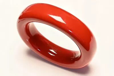 Tiffany & Co. Elsa Peretti Red Lacquered Wood Doughnut Bangle Bracelet • $650