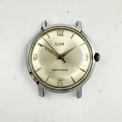 Vintage 33mm Elgin 4830 756 Men's Automatic Wristwatch PUW 1360 Germany • $40