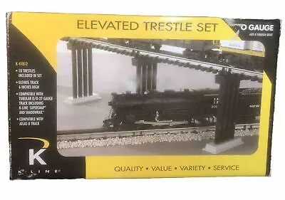 New In Box K-line O-gauge Elevated (10 Pc) 6  Trestle Set For Train Set Layouts • $19.99