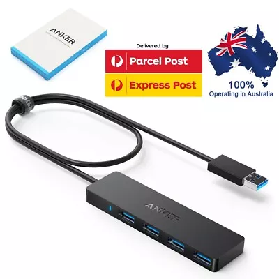 Anker 4-Port USB 3.0 Ultra Slim Data Hub For MacBook Mac Surface PC Laptop • $31.90