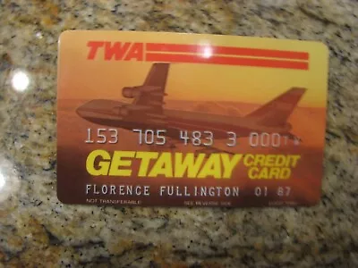 Vintage TWA GETAWAY Credit Card - Expires 1987 - *Free Shipping* • $6.95