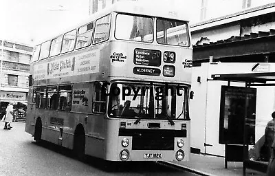 Bournemouth Yellow Buses TJT182X Leyland Olympian B&W Bus Photo • £1.10