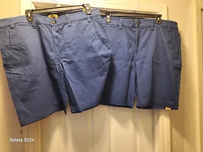 Lots Of 2 NWT Mens B&T Casual Comfort Stretch Shorts By The Foundry Navy 46  • $60