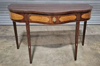 KINDEL Winterthur Collection Inlaid Mahogany Server Table Sideboard Hall Table • $1999