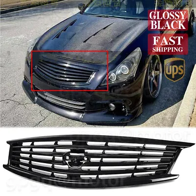 For Infiniti G37 G25 10-2013 Q40 4 Door Sedan Painted Black Front Bumper Grille • $58.89