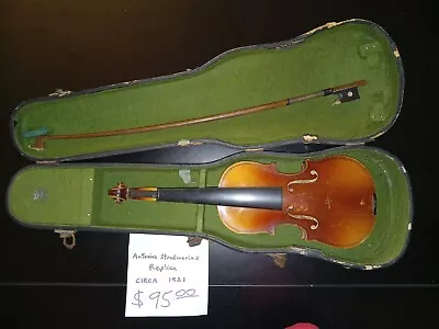 Antique Antonius Stradivarius Violin Copy Replica (FOR PARTS/REPAIR) • $60
