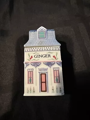 1989 Lenox Spice Village Fine Porcelain Ginger Spice Jar / House With Lid Roof • $10