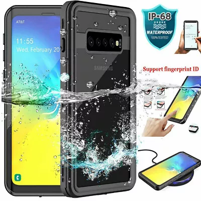 For Samsung Galaxy S20 Ultra S20 S10 S9 S8 Plus Waterproof Case Cover Black • £13.99