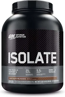 Optimum Nutrition Isolate 100% Whey Protein Powder Chocolate Milkshake 5lb • $75