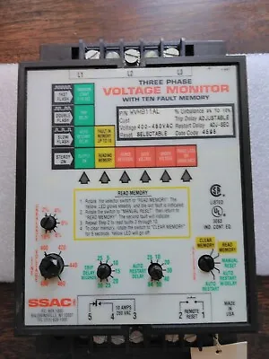 Ssac Wvm911al Three Phase Voltage Monitor • $78