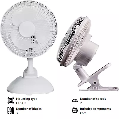 £9.89 • Buy 6  Portable Desk Fan Small Electric Modern Air-cooling Home Office & Travel Use