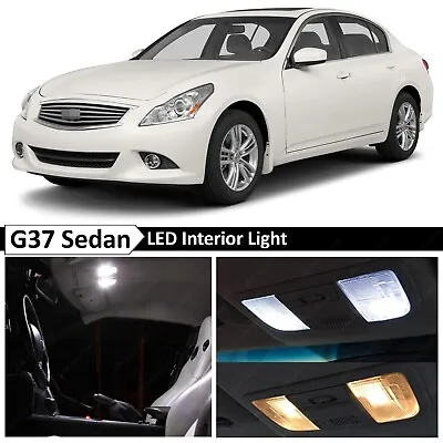 13x Full White Interior LED Lights Bulbs Fits 2007-2014 Infinit G35 G37 Sedan • $14.89