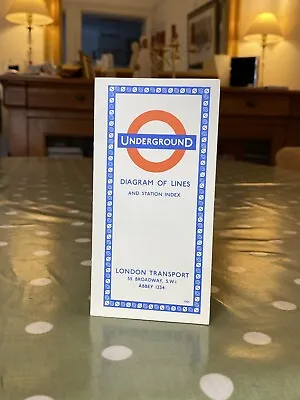 1964 - LONDON UNDERGROUND TUBE MAP By Paul E. Garbutt - Diagram Of Lines • £9.99