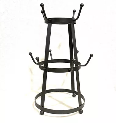 Coffee Mug Tree Metal Holder Cup Organizer Kitchen Drying Rack Stand Holds 10 • £24.13