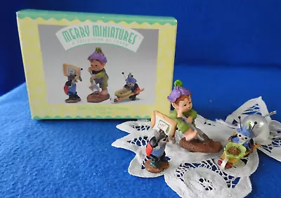 Hallmark Merry Miniature 1997 Getting Ready For Spring  ( 3 Piece Set)  NEW  • $4.95