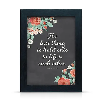 Black Photo Frame Picture Frame Poster Size Frame Wooden Effect In Various Sizes • £7.95