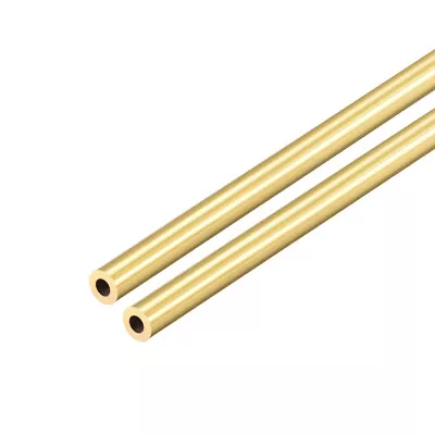 Brass Round Tube 300mm Length 6mm OD 1.5mm Wall Thickness Seamless Tubing 2 Pcs • $14.33