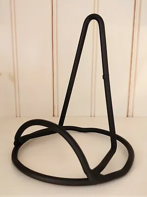 Amish Made Black Wrought Iron Plate Or Picture Easel Stand - Strong Sturdy Metal • $23.95