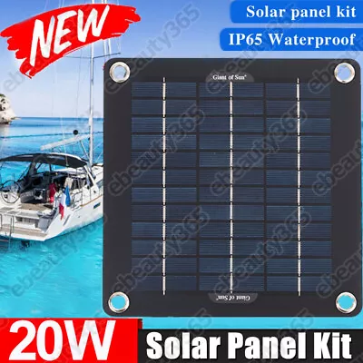 20W Solar Panel Kit Trickle Battery Charger 12V For Car Van Caravan Boat UK • £13.79