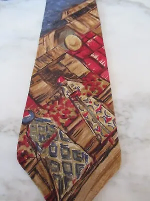 Milano Brand NECK TIE - Oriental Scene Art Graphic Print • $5.50