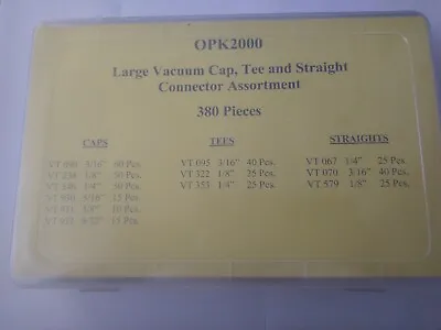 $40 • Buy BRAND NEW OPK2000 LARGE VACUUM CAP TEE AND STRAIGHT CONNECTOR ASSORTMENT 380 Pcs
