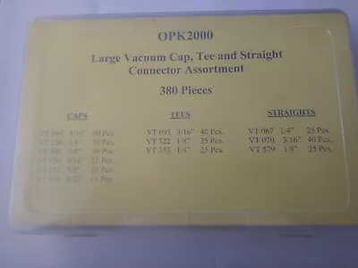 $40 • Buy BRAND NEW OPK2000 LARGE VACUUM CAP TEE AND STRAIGHT CONNECTOR ASSORTMENT 380 Pcs