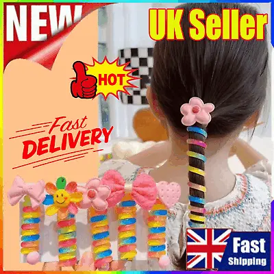 £4.38 • Buy Plastic Telephone Wire Line Elastic Bands Hair Ties Scrunchy Colorful Rubber PA