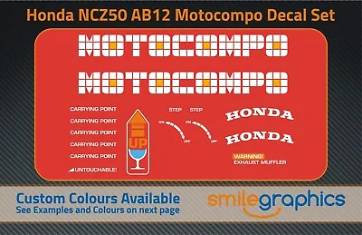 Honda Motocompo Sticker Decal Kit For Red White & Yellow Scooters Bikes • £37.75