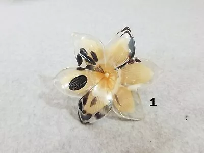 Murano Hand Blown Glass Flower From Italy Your Choice! • $25