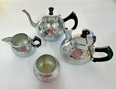 Vintage Swan Brand Cromalin Tea Set The Carlton Made In England Bakelite Handles • £9.99