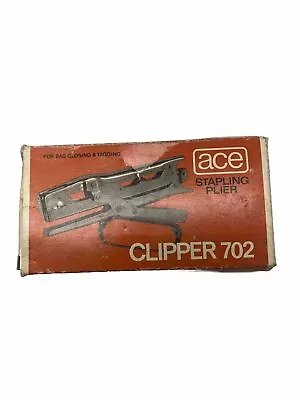 Vintage Ace handheld Stapler Clipper Model #702 Stainless Steel nib  • $17.50