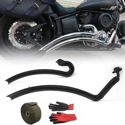 $135 • Buy Shortshots Staggered Exhaust Pipes W/ Baffles For Yamaha V Star 1100 XVS1100
