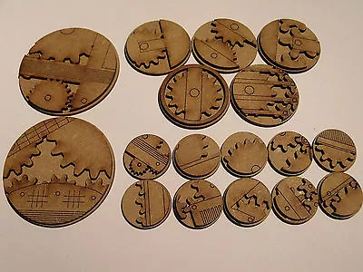 Mechanical Cog Scenic Bases - Warhammer MDF Wargames Necromunda 40k • £4.40