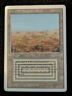 1994 Magic MTG Revised Dual Land Scrubland X1 VF-NM7 • $249.95