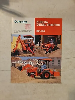 Genuine Kubota B21 L35  Diesel Tractor Dealership Brochure Sales Guide • $11.96