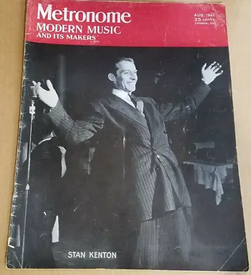 Metronome Magazine August 1942 Stan Kenton On Cover Extremely Rare • $34.95