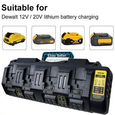 DCB104 20V Battery 4-Port Fast Charger Compatible With Dewalt 12V-20V Battery • $109.99