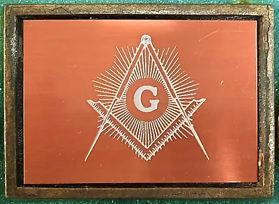 Vintage Masonic Compass & Rule Symbol Belt Buckle • $19.95