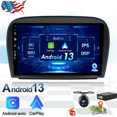 CarPlay Android 13 Car Stereo Radio For Mercedes-Benz SL Class 2001-11 GPS 32GB • $177.65