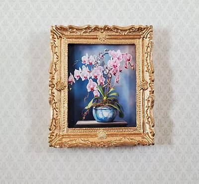 Miniature Potted Orchid Phalaenopsis Framed Art Print 1:12 Scale Dollhouse • $16.50