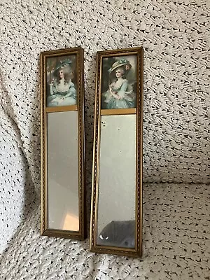 Vintage French Mirror Prints Pair  • $90