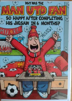 Humorous Birthday Card For Man Utd Football Fan Manchester United Birthday Card • £3.95