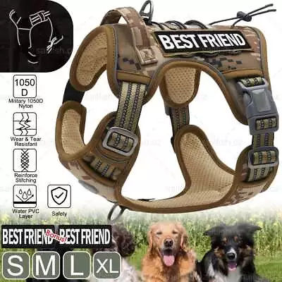 Tactical Dog Harness No Pull Adjustable Pet Military Working Training Vest S-XL • $22.99